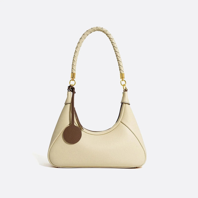 Sac d'Épaule en Cuir de Luxe | Nina Sac Blanc ivoire