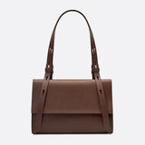 Sac d'Épaule en Cuir Rectangulaire | Nina Sac Marron