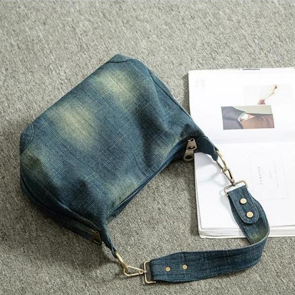 Sac d'Épaule en Denim Trendy | Nina Sac