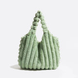 Sac d'Épaule en Fausse Fourrure Luxueuse | Nina Sac Vert