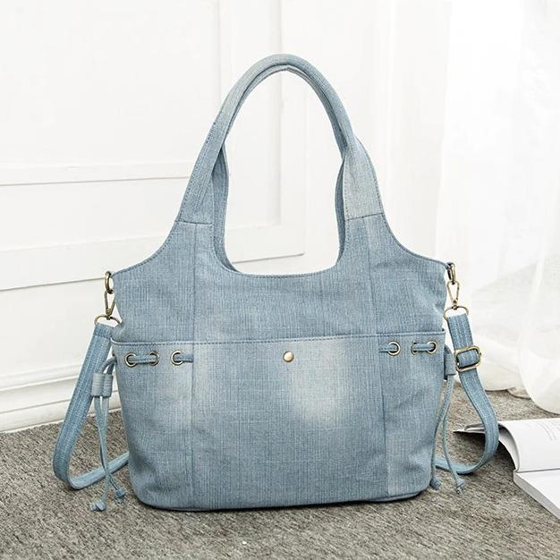 Sac d'Épaule en Jean - Style denim renouvelé | Nina Sac Bleu ciel