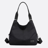Sac d'Épaule en Nylon Tout-Terrain | Nina Sac Noir