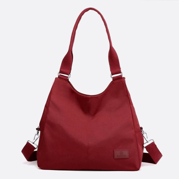Sac d'Épaule en Nylon Tout-Terrain | Nina Sac Rouge