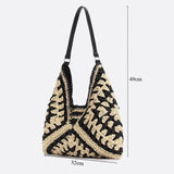 Sac d'Épaule en Paille Crocheté | Nina Sac