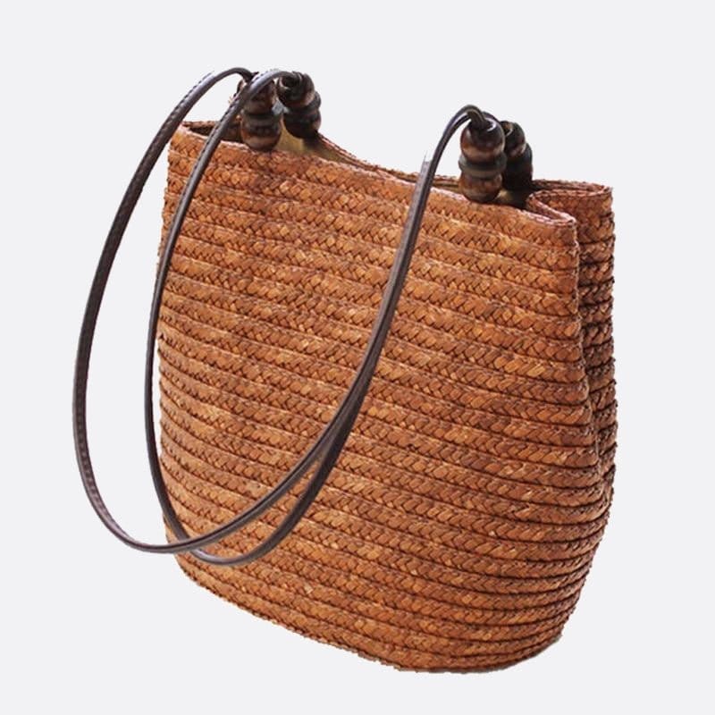 Sac d'Épaule en Paille Perlestylée | Nina Sac