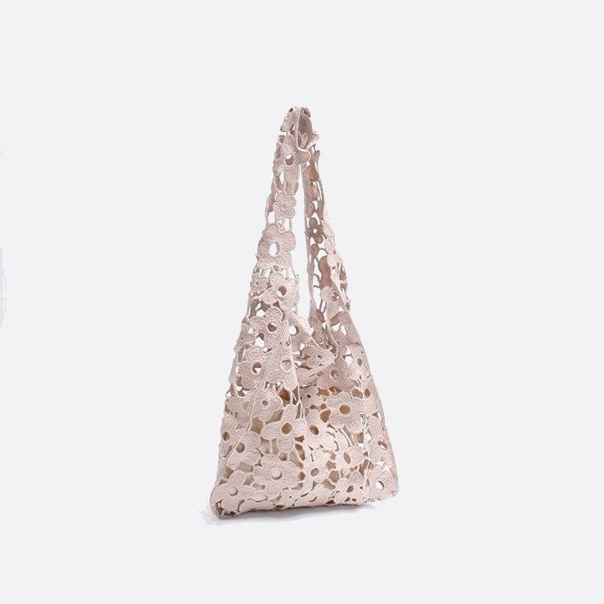 Sac d'Épaule Fleuri en Dentelle Crochetée | Nina Sac