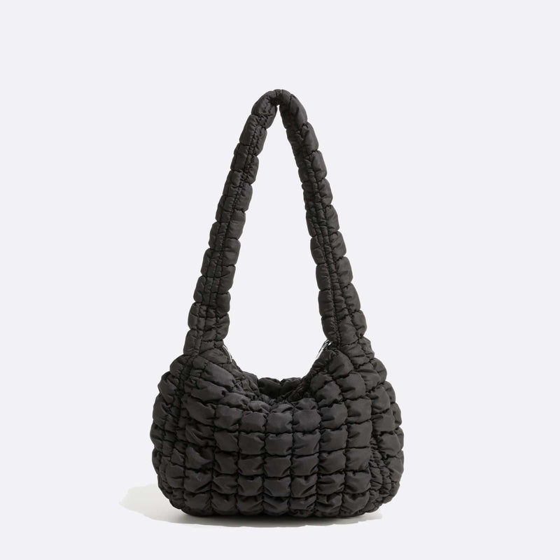 Sac d'Épaule Luxueux Matelassé | Nina Sac Noir