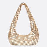 Sac d'épaule métallique pailleté | Nina Sac Doré