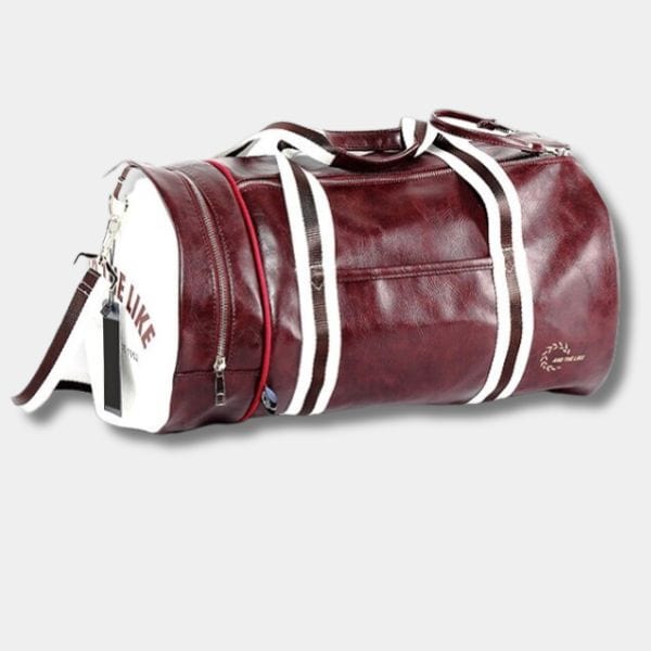 Sac de sport Homme en cuir PU | "sac Chicago" Bordeaux