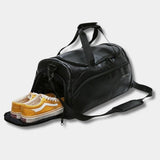 Sac de sport noir en cuir PU | Sac Milan