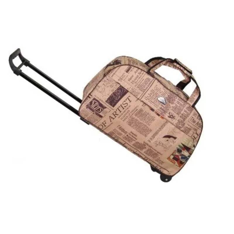 Sac de Voyage à Roulettes Classique | Nina Sac Marron