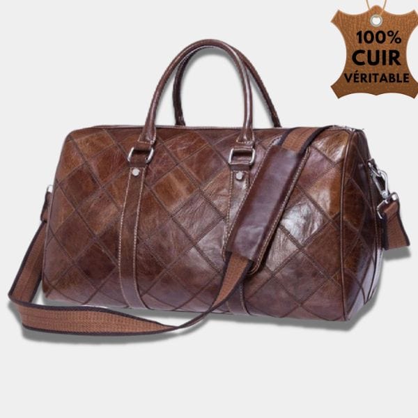 Sac de Voyage Cuir Femme | Sac Bali Brun foncé