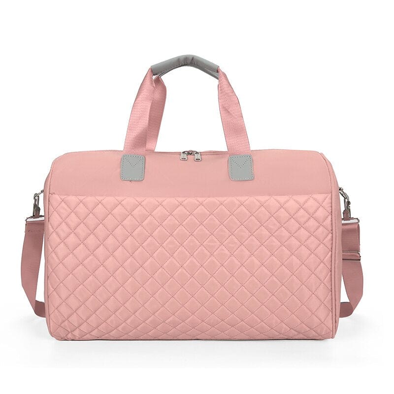 Sac de Voyage Femme Bandoulière à Carreaux Fashion | Nina Sac Rose