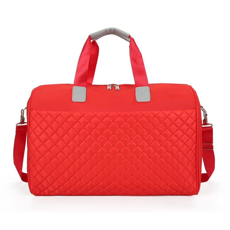 Sac de Voyage Femme Bandoulière à Carreaux Fashion | Nina Sac Rouge