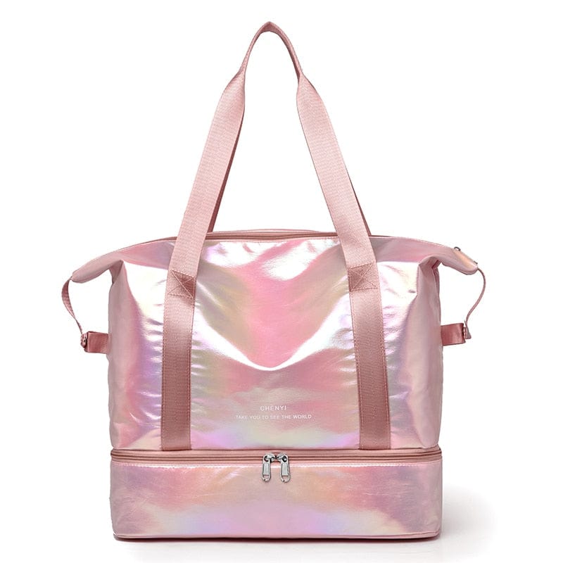 Sac de Voyage Femme Brillant Mini | Nina Sac Rose