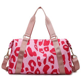 Sac de Voyage Femme Léopard en Nylon | Nina Sac Rose