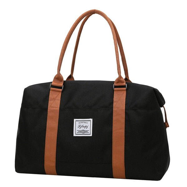 Sac de Voyage Femme Tendance en Toile Chic | Nina Sac Noir