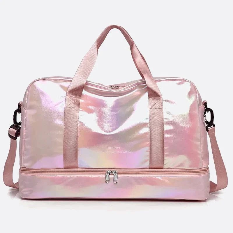 Sac de Voyage Nylon Ultra-Résistant | Nina Sac Rose métallisé