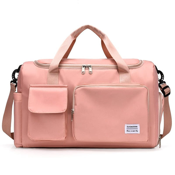 Sac de Voyage pour Femme Imperméable avec Multipoches | Nina Sac Rose