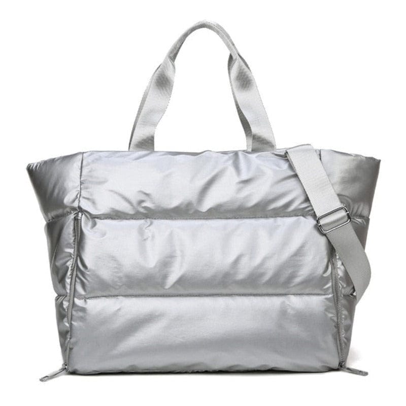 Sac de Voyage Tendance Rembourré en Nylon | Nina Sac Gris