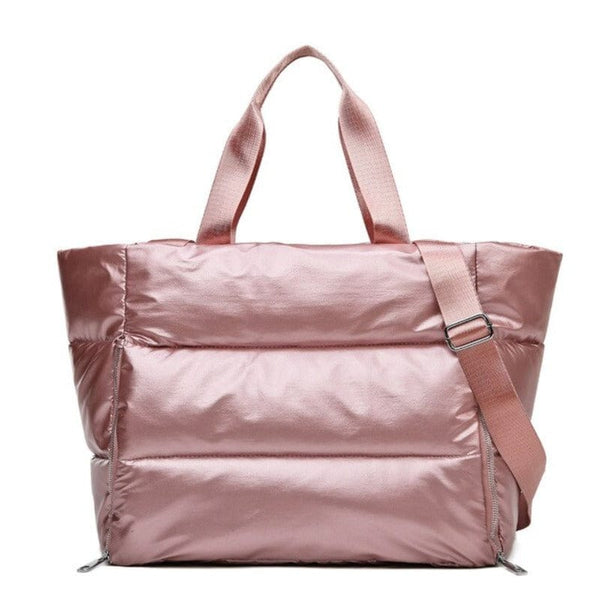 Sac de Voyage Tendance Rembourré en Nylon | Nina Sac Rose