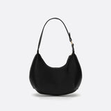 Sac Demi-Lune en Cuir de Luxe | Nina Sac Noir