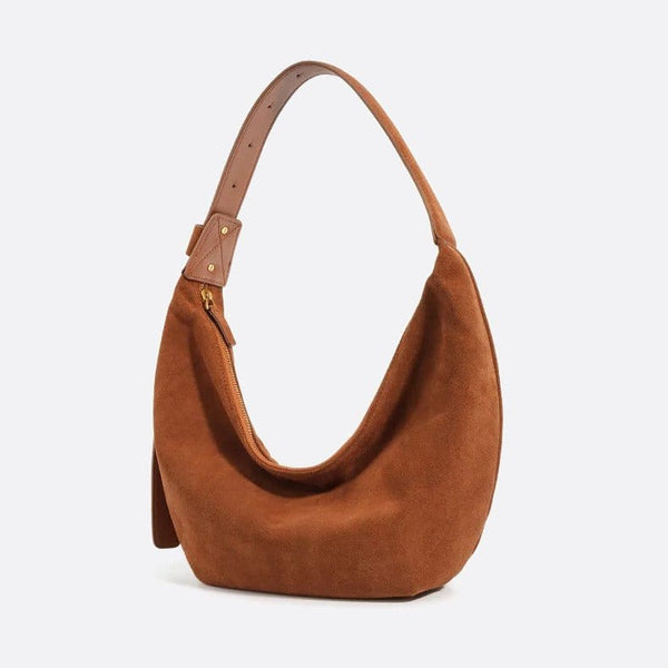 Sac demi-lune en daim - Urban chic | Nina Sac