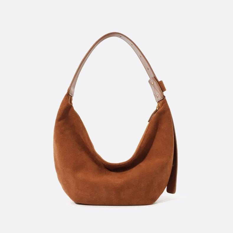 Sac demi-lune en daim - Urban chic | Nina Sac