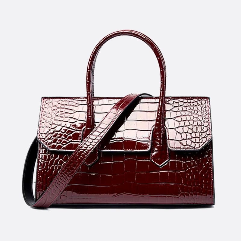 Sac en cuir Croco Luxe | Nina Sac Rouge