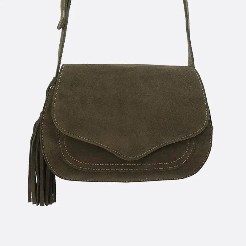 Sac en daim marron de luxe | Nina Sac