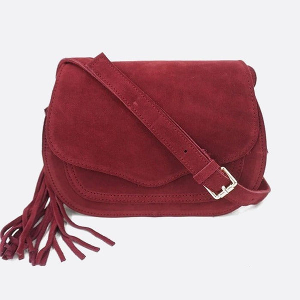 Sac en Daim Rouge Élégant | Nina Sac