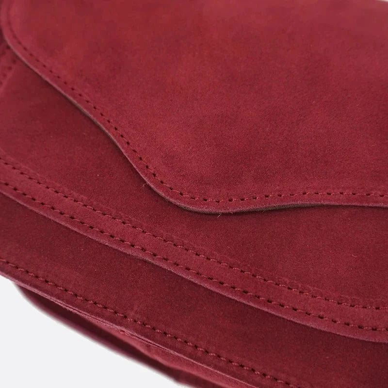 Sac en Daim Rouge Élégant | Nina Sac