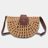 Sac en Paille Bandoulière | Sac India Brun clair