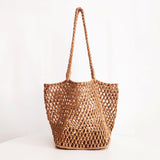 Sac Épaule Crochet-Mesh | Nina Sac Beige