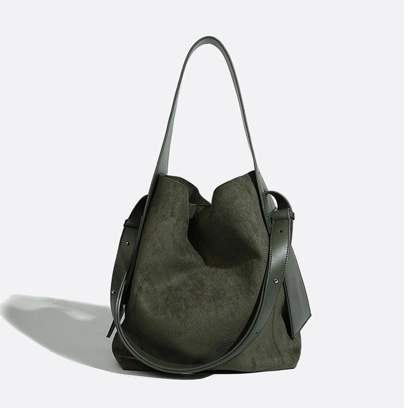 Sac fourre-tout en daim de luxe | Nina Sac Vert empire