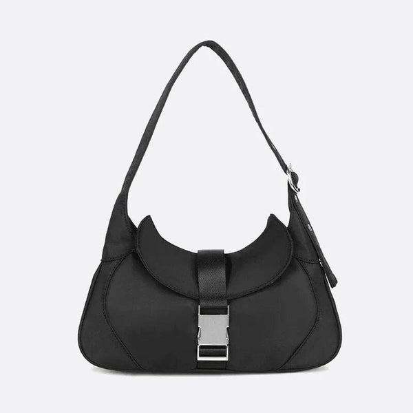 Sac Hobo en Nylon Signature | Nina Sac Noir