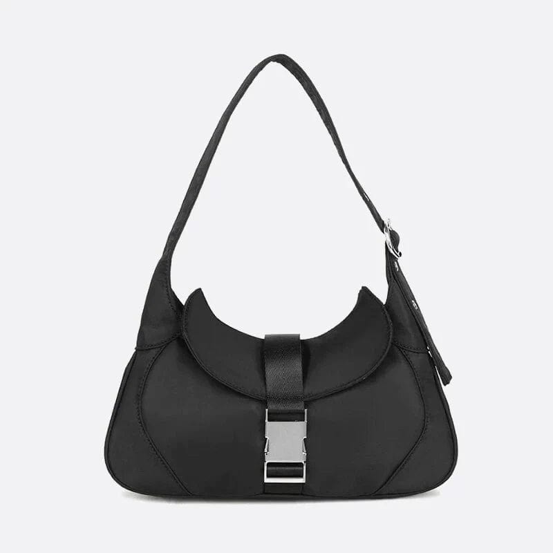 Sac Hobo en Nylon Signature | Nina Sac Noir