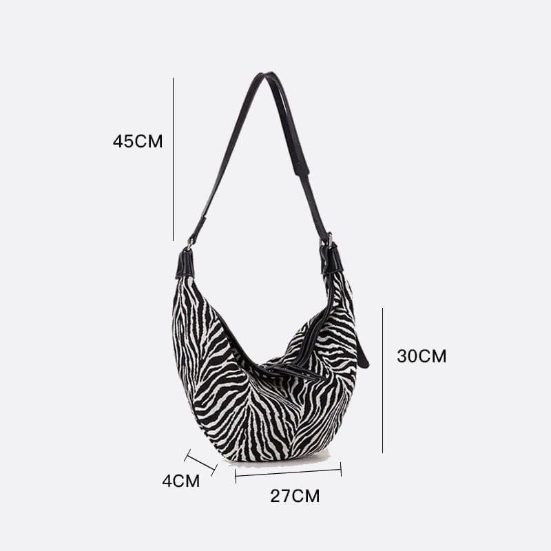 Sac Hobo Zèbre - Style Sauvage | Nina Sac