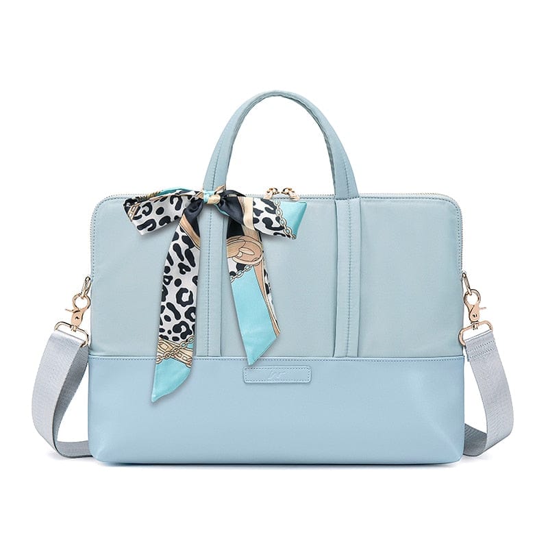 Sac Ordinateur Femme Chic et Luxueux - Bandoulière | Nina Sac Bleu ciel