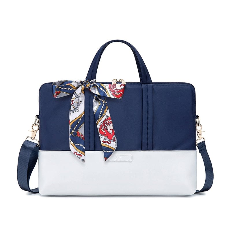 Sac Ordinateur Femme Chic et Luxueux - Bandoulière | Nina Sac Bleu foncé