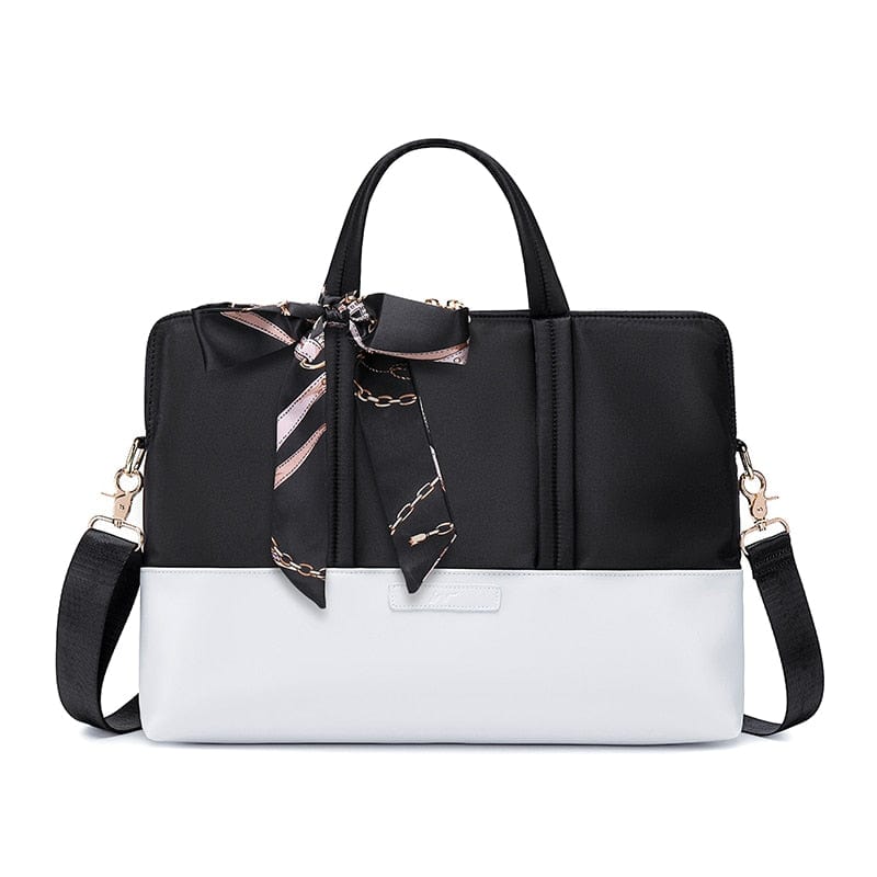 Sac Ordinateur Femme Chic et Luxueux - Bandoulière | Nina Sac Noir