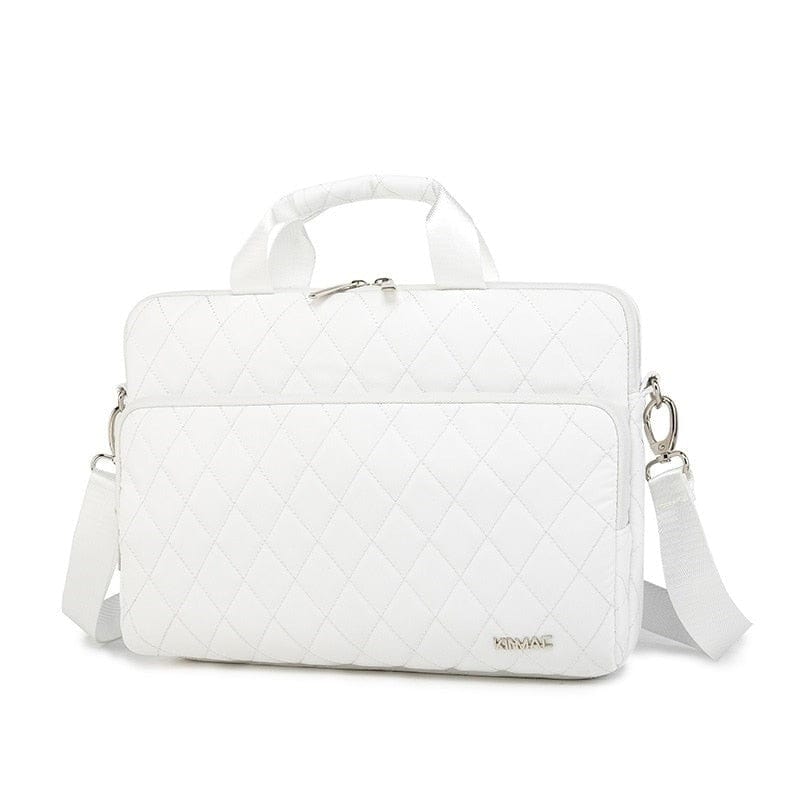 Sac Ordinateur Femme Élégant en Nylon Imperméable | Nina Sac Blanc