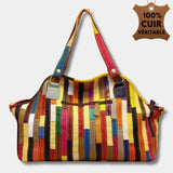 Sac patchwork en Cuir véritable | Sac Sophie