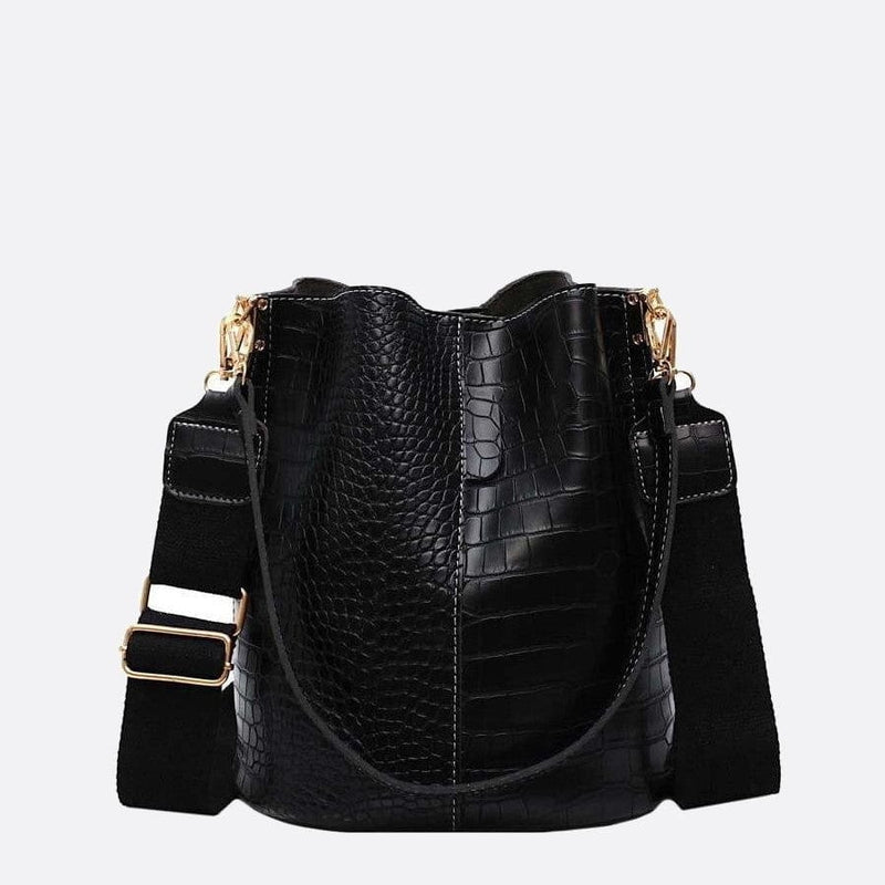 Sac Seau Croco Luxe | Nina Sac Noir