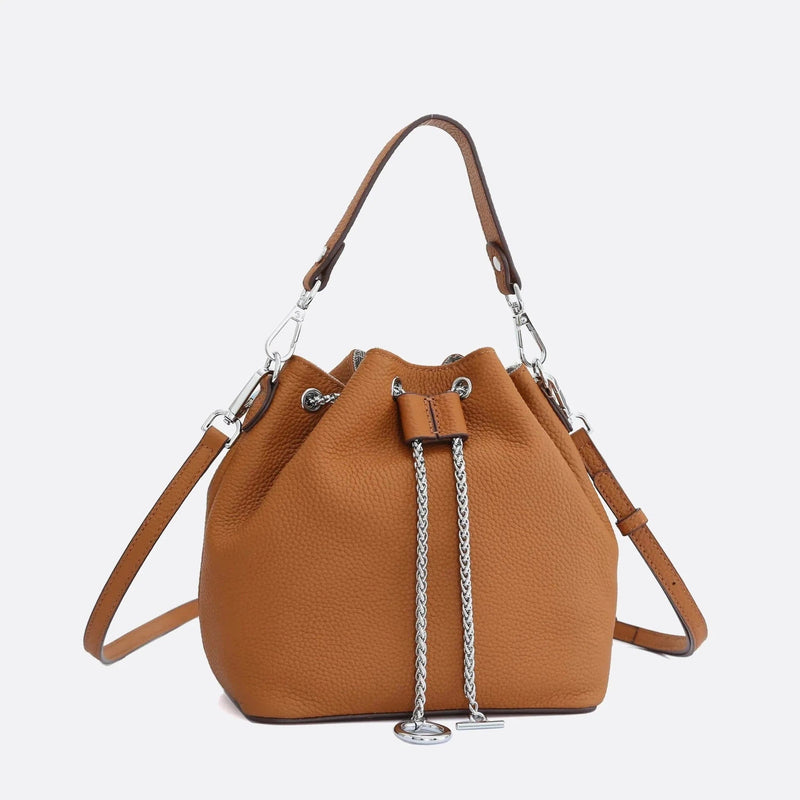 Sac seau en cuir de qualité supérieure | Nina Sac Camel