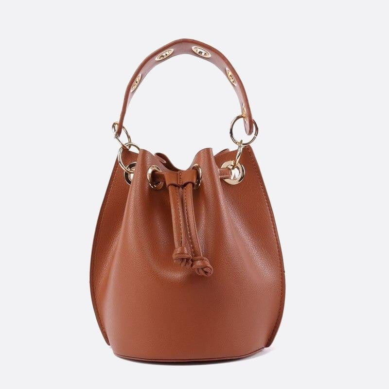 Sac Seau en Cuir Mini | Nina Sac Marron