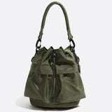 Sac Seau Nylon Trendy | Nina Sac Vert foncé