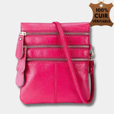 Sacoche en cuir pour femme |Sac Emilie Rose