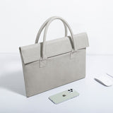 Sacoche Luxe en Forme d'Enveloppe pour Ordinateur Femme | Nina Sac Gris clair / 12 pouces