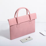 Sacoche Luxe en Forme d'Enveloppe pour Ordinateur Femme | Nina Sac Rose / 12 pouces